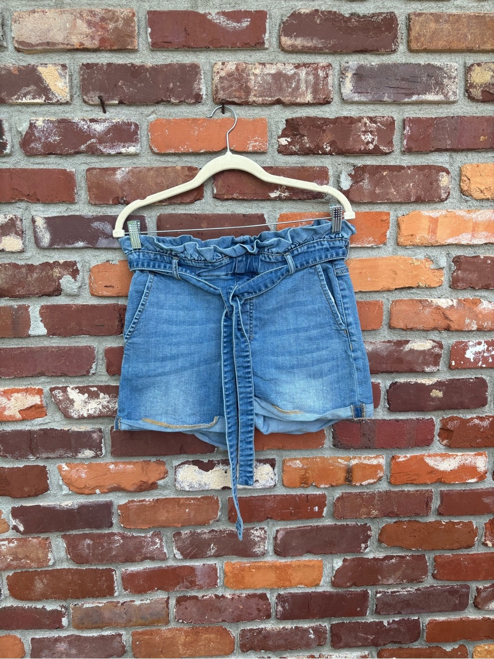 EUC Denim Waist Tie Skirt